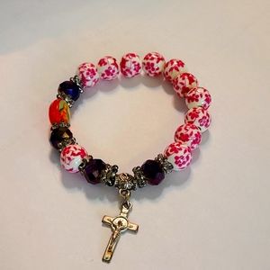 Ceramic cross blacelet